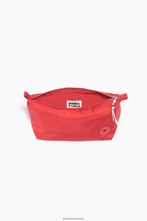 Accessories 4062VZ1110 Red Bimba Y Lola Nylon Trapezium Make-Up Case