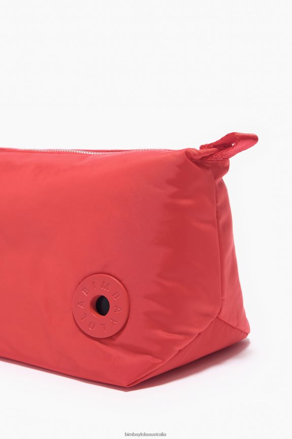 Accessories 4062VZ1110 Red Bimba Y Lola Nylon Trapezium Make-Up Case