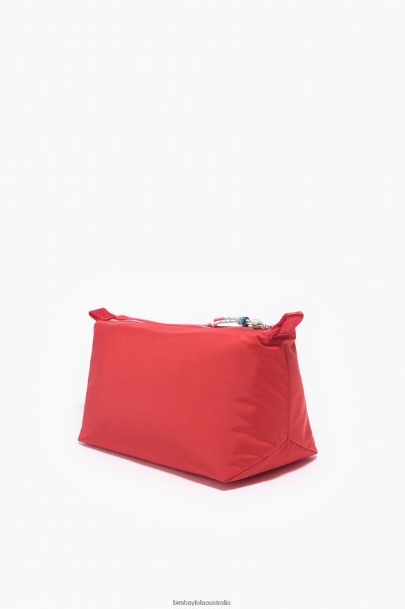 Accessories 4062VZ1110 Red Bimba Y Lola Nylon Trapezium Make-Up Case