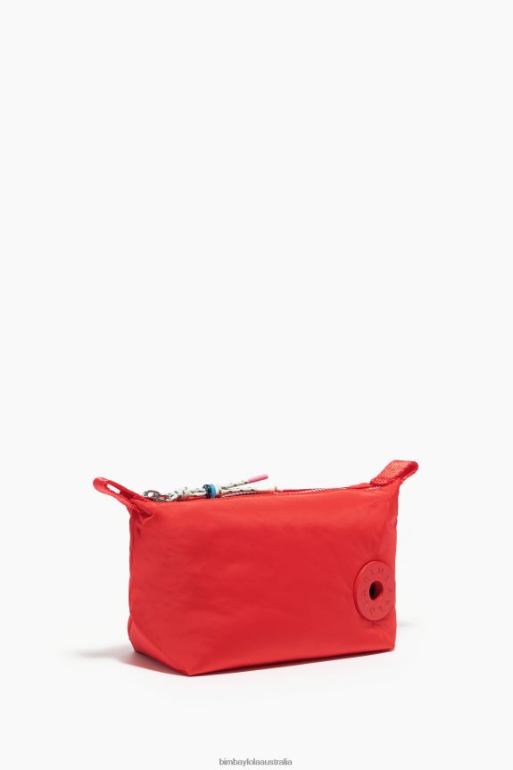 Accessories 4062VZ1112 Red Bimba Y Lola Nylon Trapezium Make-Up Case