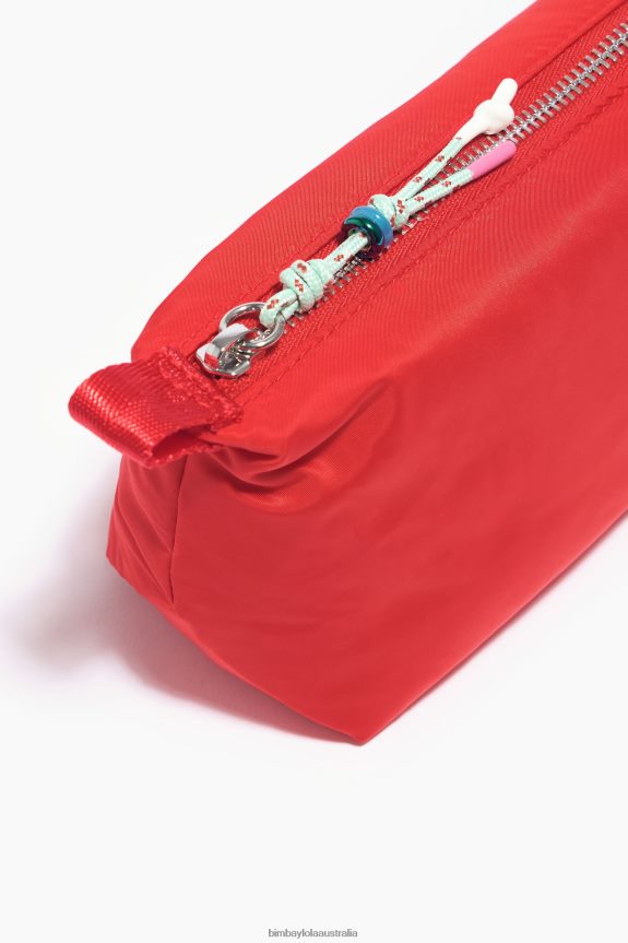 Accessories 4062VZ1112 Red Bimba Y Lola Nylon Trapezium Make-Up Case