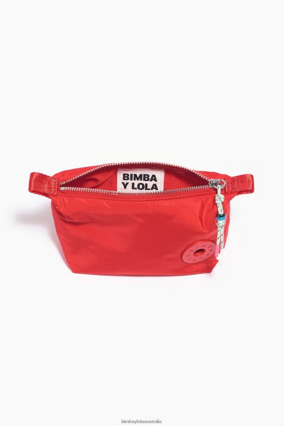 Accessories 4062VZ1112 Red Bimba Y Lola Nylon Trapezium Make-Up Case