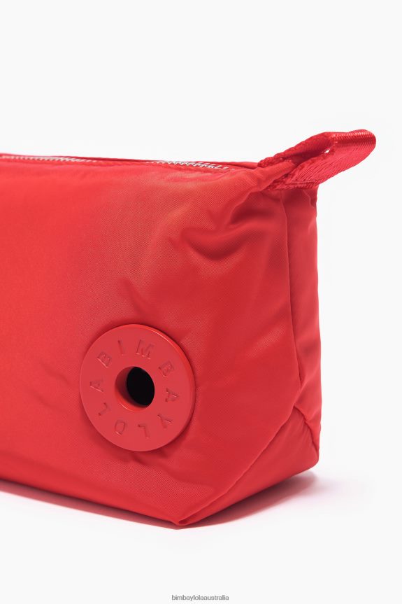 Accessories 4062VZ1112 Red Bimba Y Lola Nylon Trapezium Make-Up Case