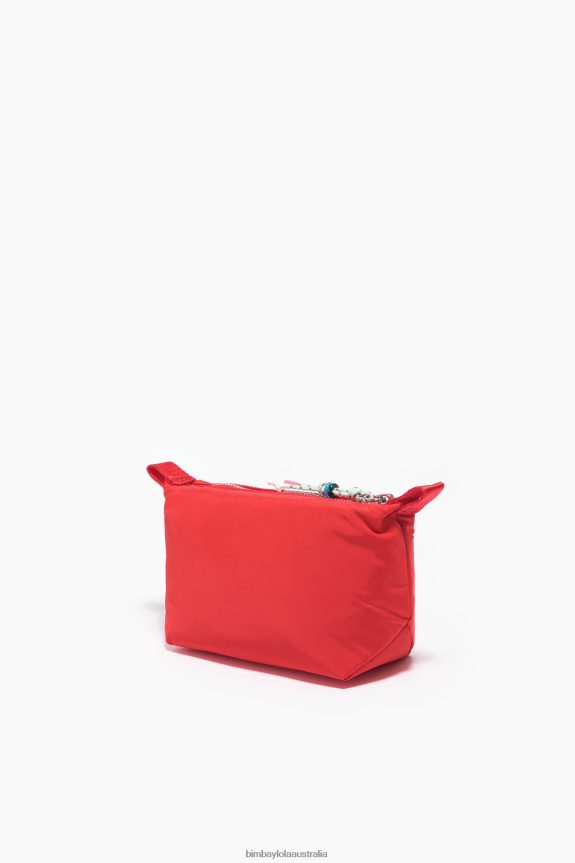 Accessories 4062VZ1112 Red Bimba Y Lola Nylon Trapezium Make-Up Case