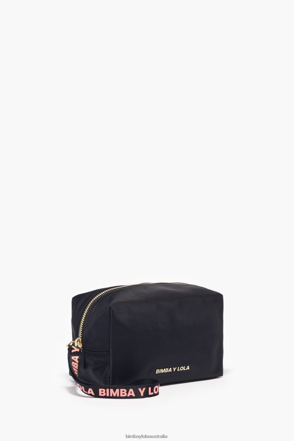 Accessories 4062VZ1117 Black Bimba Y Lola Nylon Rectangular Make-Up Case
