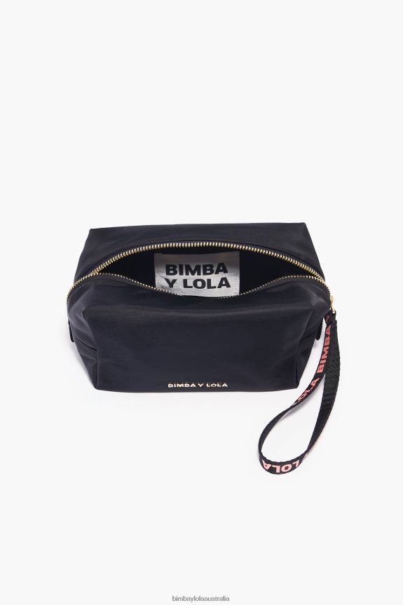 Accessories 4062VZ1117 Black Bimba Y Lola Nylon Rectangular Make-Up Case