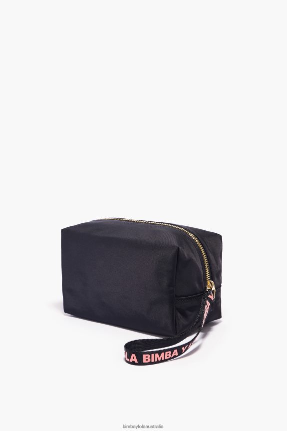 Accessories 4062VZ1117 Black Bimba Y Lola Nylon Rectangular Make-Up Case