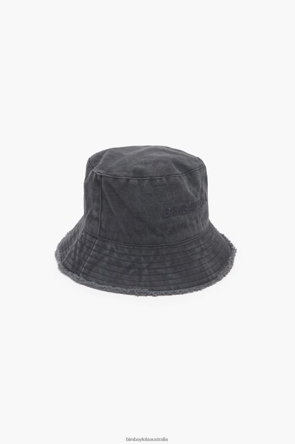 Accessories 4062VZ856 Black Bimba Y Lola Washed Bucket Hat