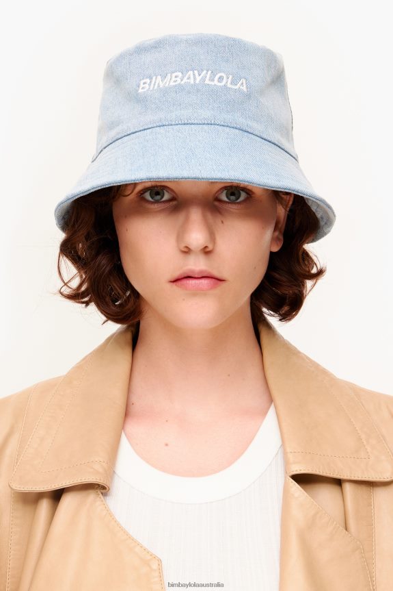 Accessories 4062VZ868 Denim Bimba Y Lola Bucket Hat With Logo