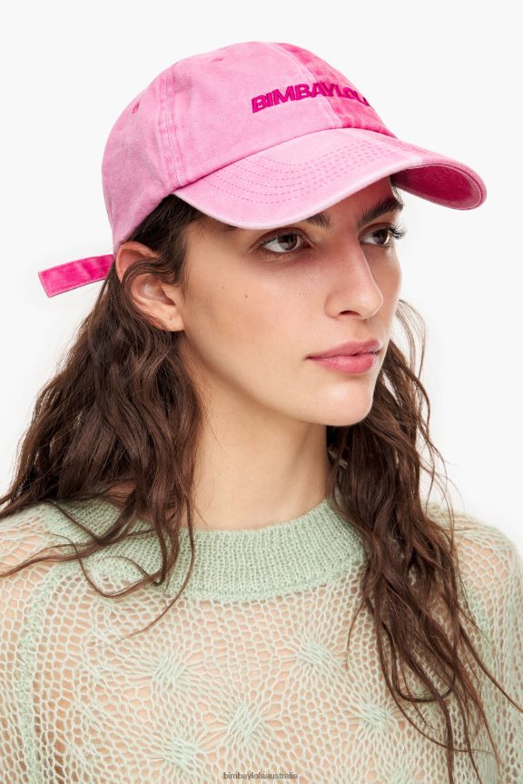 Accessories 4062VZ871 Pink Bimba Y Lola Two-Tone Cotton Cap