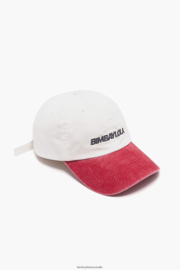Accessories 4062VZ872 White Bimba Y Lola Two-Tone Cotton Cap