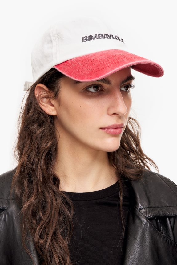 Accessories 4062VZ872 White Bimba Y Lola Two-Tone Cotton Cap