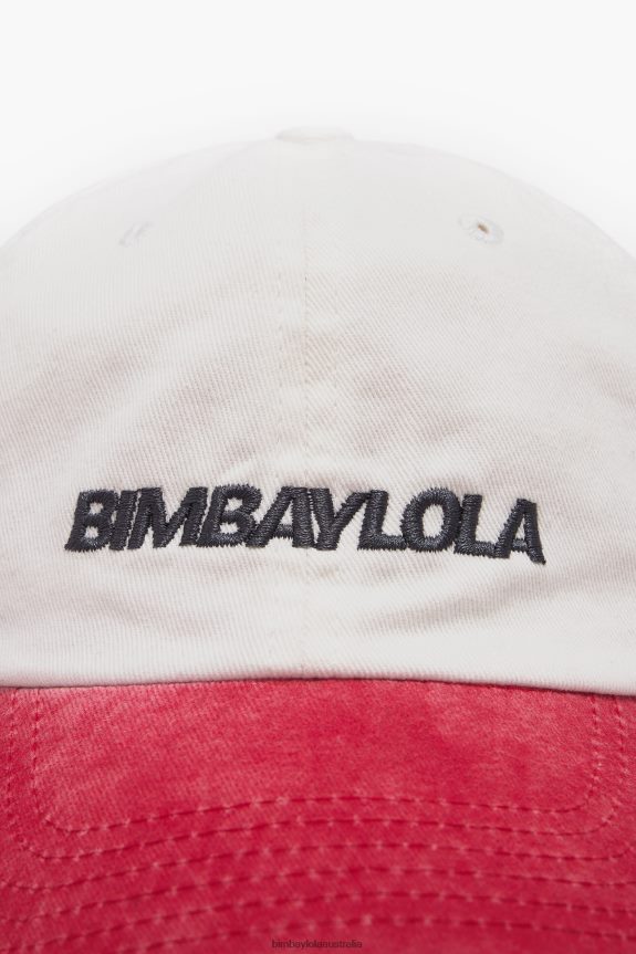 Accessories 4062VZ872 White Bimba Y Lola Two-Tone Cotton Cap