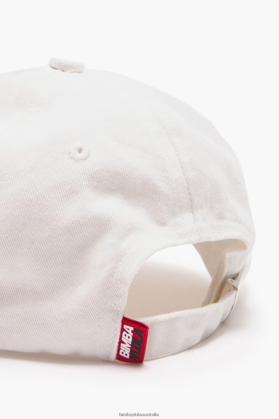 Accessories 4062VZ872 White Bimba Y Lola Two-Tone Cotton Cap