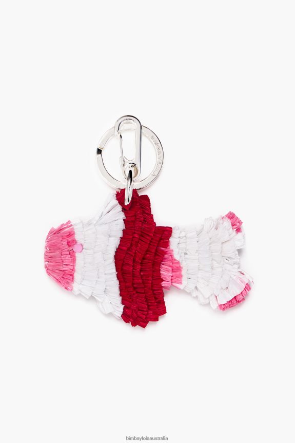 Accessories 4062VZ946 Pink Bimba Y Lola Raffia Fish Keychain