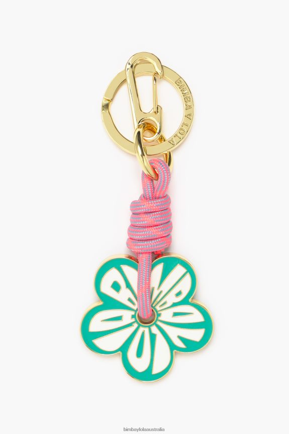 Accessories 4062VZ949 Blue Bimba Y Lola Flower Key Ring