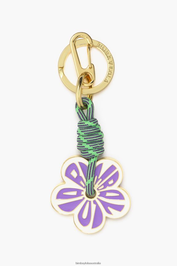 Accessories 4062VZ950 Purple Bimba Y Lola Flower Key Ring