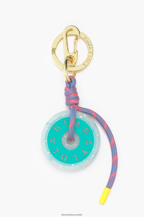 Accessories 4062VZ951 Turquoise Bimba Y Lola Silicone Logo Key Ring