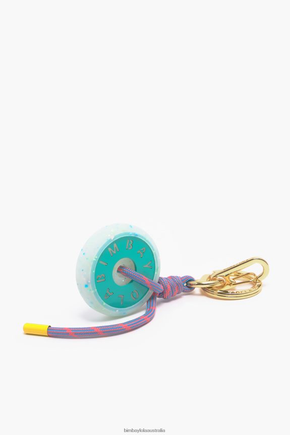 Accessories 4062VZ951 Turquoise Bimba Y Lola Silicone Logo Key Ring