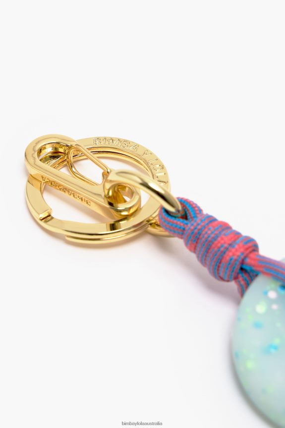 Accessories 4062VZ951 Turquoise Bimba Y Lola Silicone Logo Key Ring