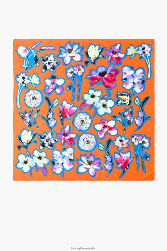 Accessories 4062VZ602 Orange Bimba Y Lola Floral Scarf