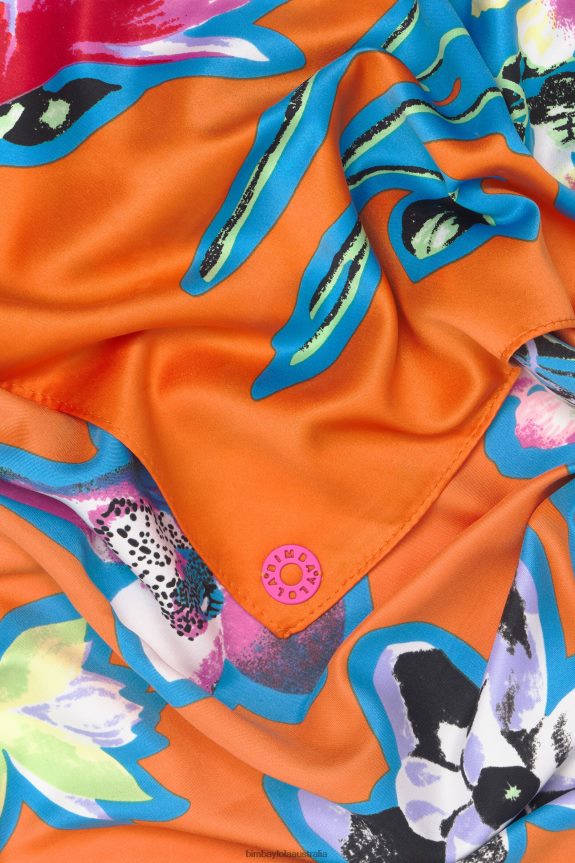 Accessories 4062VZ602 Orange Bimba Y Lola Floral Scarf