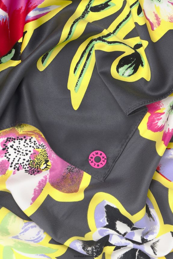 Accessories 4062VZ604 Gray Bimba Y Lola Dark Floral Scarf