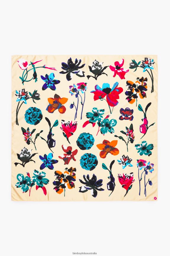 Accessories 4062VZ605 Cream Bimba Y Lola Floral Scarf