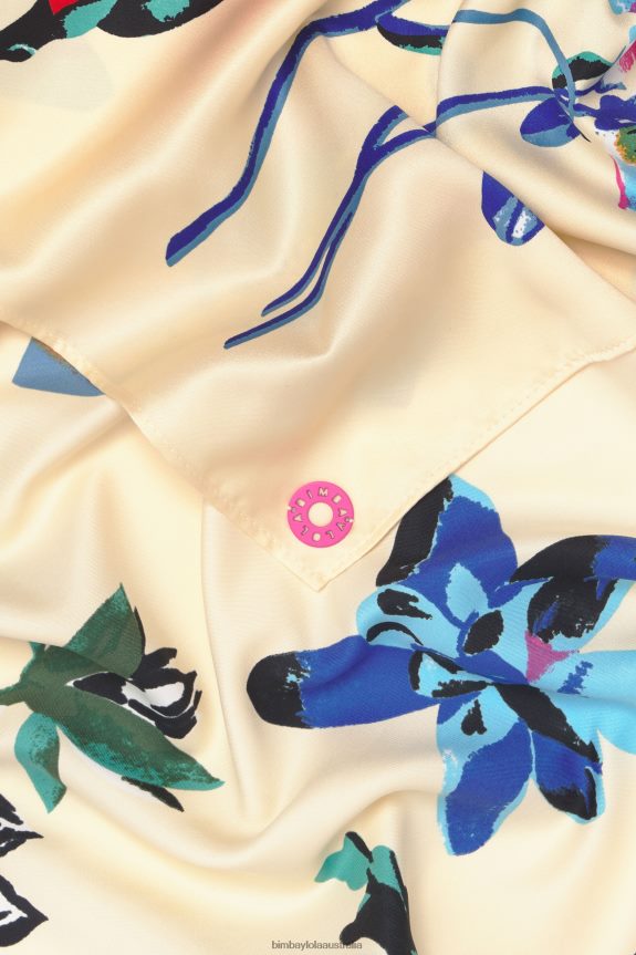 Accessories 4062VZ605 Cream Bimba Y Lola Floral Scarf