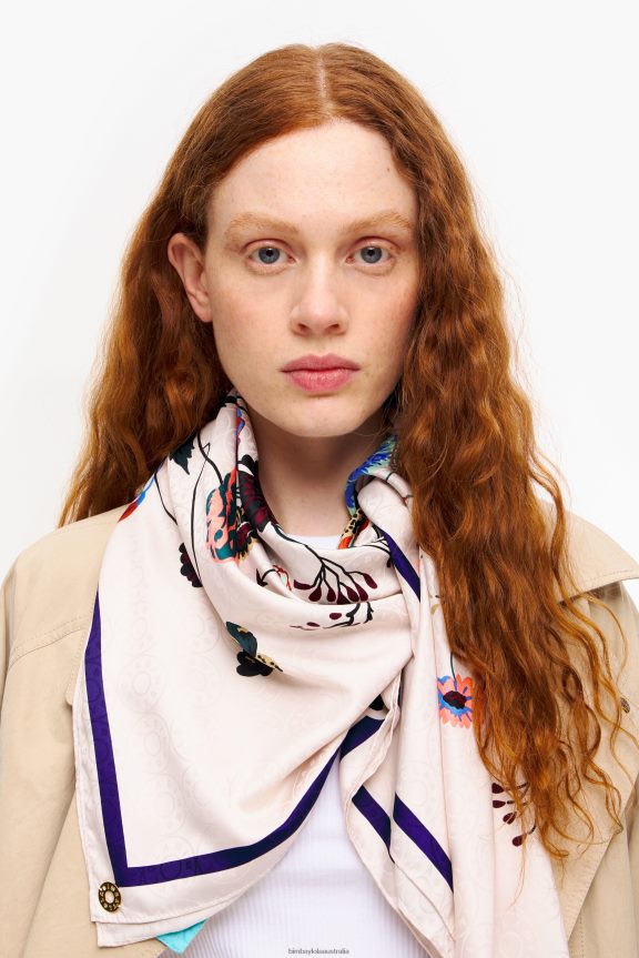 Accessories 4062VZ607 Gray Bimba Y Lola Light Floral Scarf