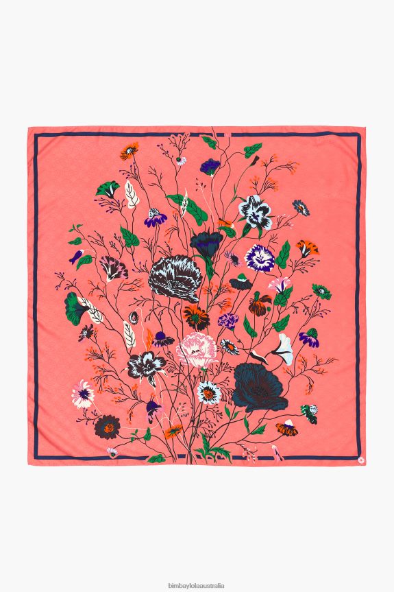 Accessories 4062VZ608 Coral Bimba Y Lola Floral Scarf