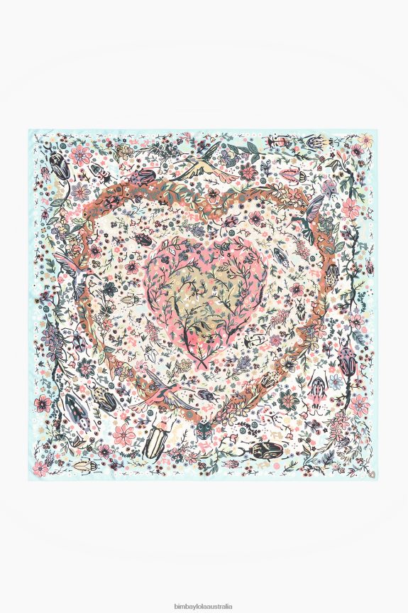 Accessories 4062VZ621 Off-White Bimba Y Lola Flowers Animals Scarf