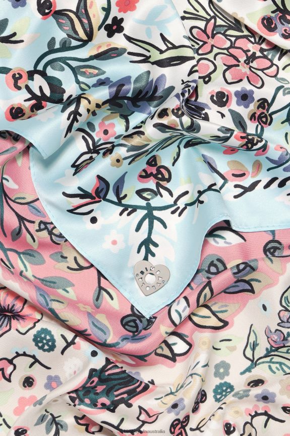Accessories 4062VZ621 Off-White Bimba Y Lola Flowers Animals Scarf