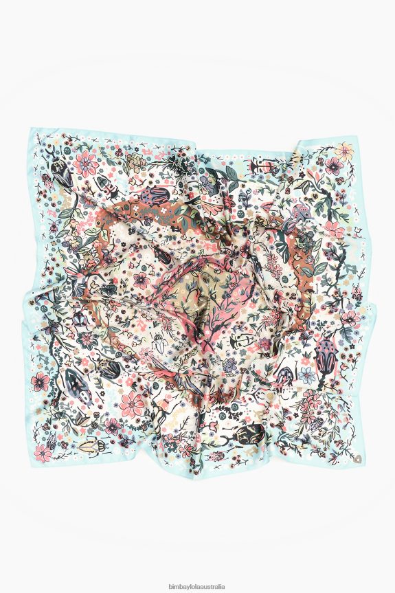 Accessories 4062VZ621 Off-White Bimba Y Lola Flowers Animals Scarf