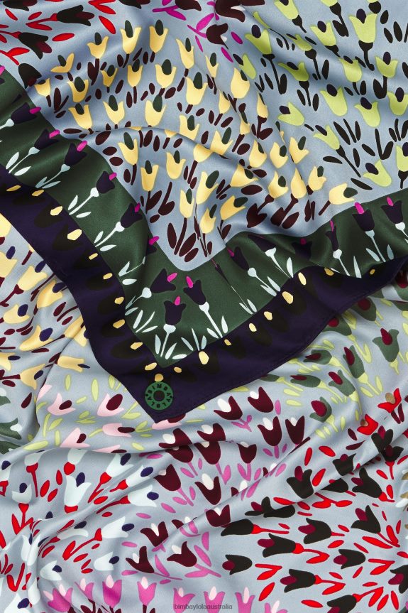 Accessories 4062VZ622 Blue Bimba Y Lola Tulips Scarf