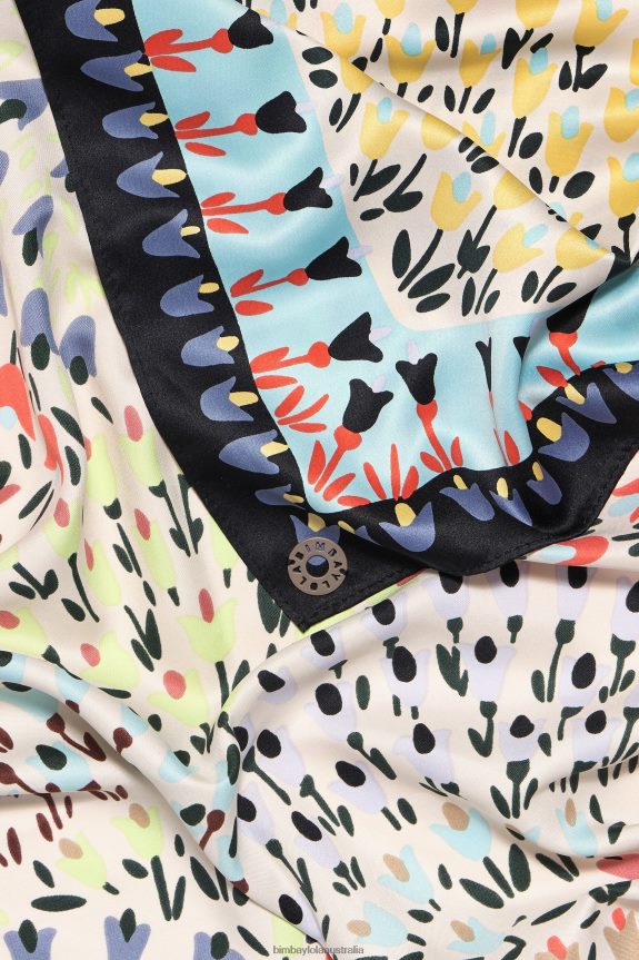 Accessories 4062VZ623 White Bimba Y Lola Flowers Scarf