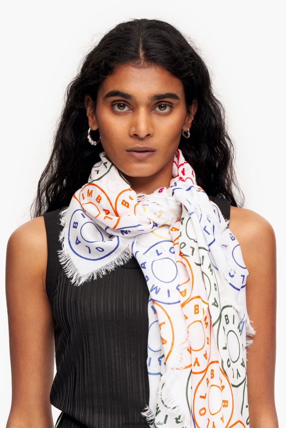 Accessories 4062VZ624 White Bimba Y Lola Logos Shawl