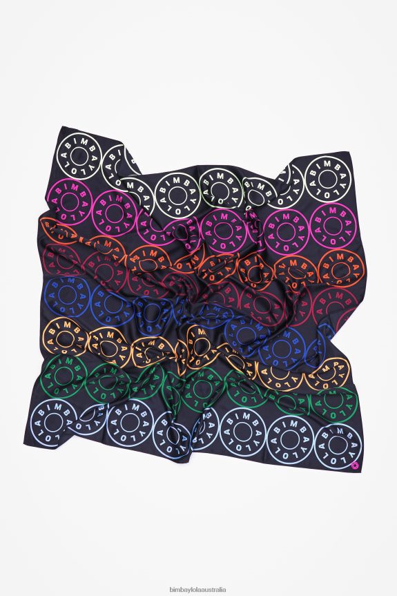 Accessories 4062VZ626 Black Bimba Y Lola Logos Scarf