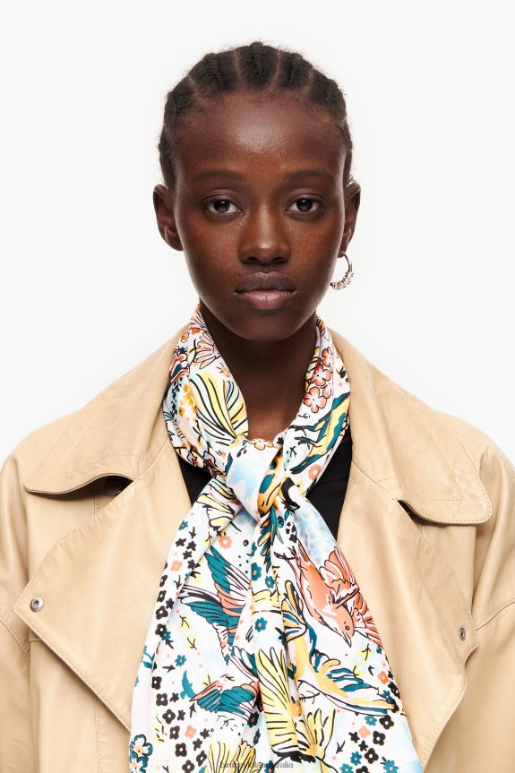 Accessories 4062VZ634 Off-White Bimba Y Lola Birds Scarf