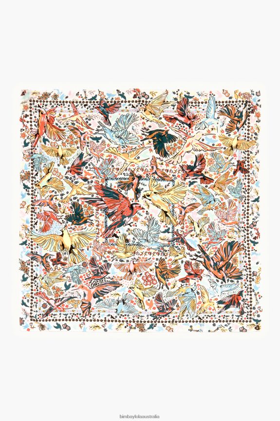 Accessories 4062VZ635 Off-White Bimba Y Lola Birds Scarf