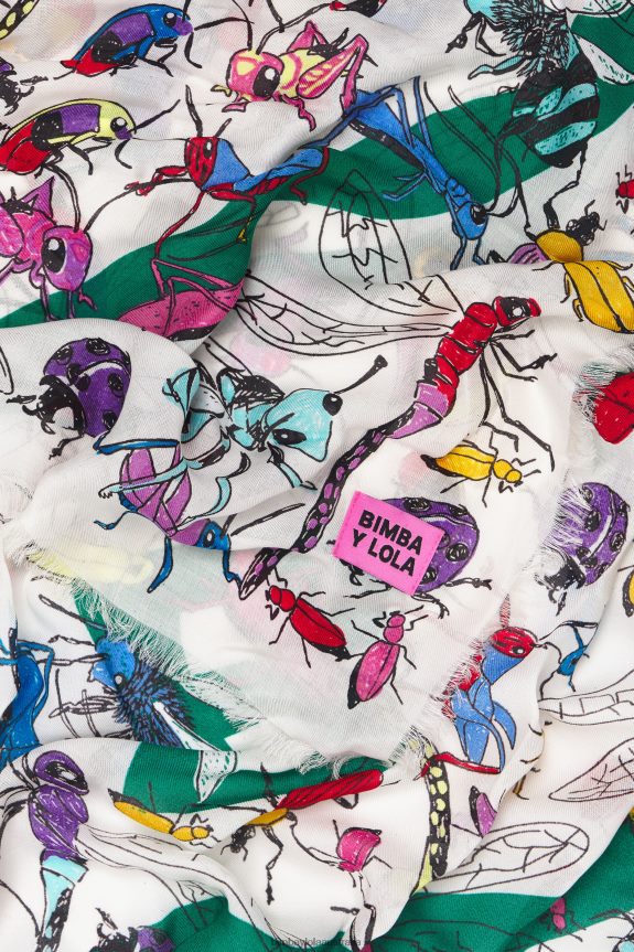 Accessories 4062VZ641 Off-White Bimba Y Lola Insects And Logo Shawl