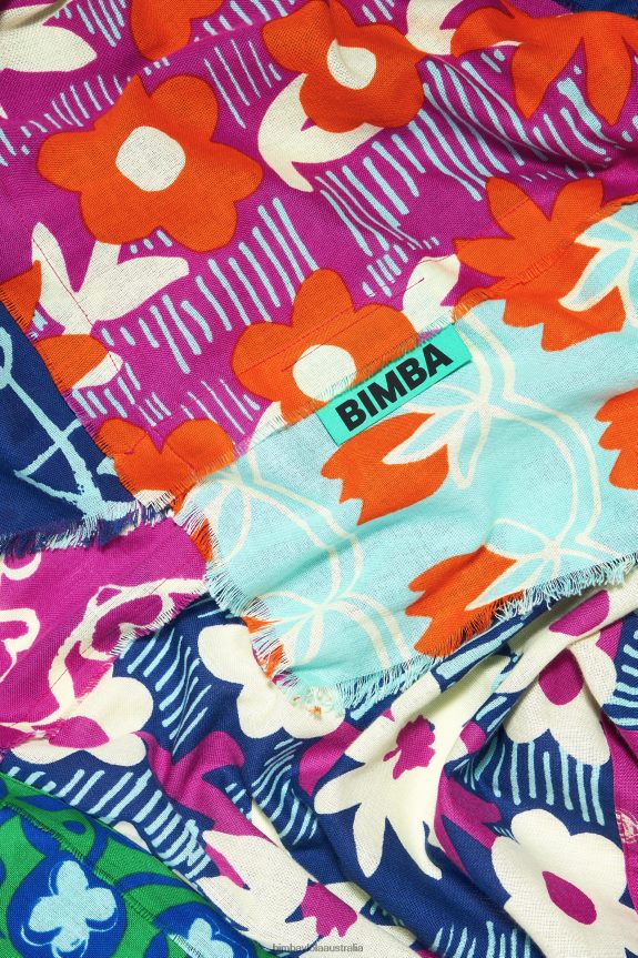 Accessories 4062VZ650 Aquamarine Bimba Y Lola Patchwork Shawl