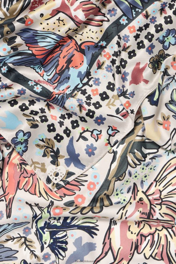Accessories 4062VZ652 Gray Bimba Y Lola Birds Scarf