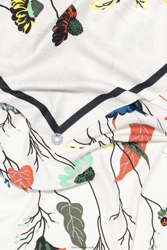 Accessories 4062VZ653 Off-White Bimba Y Lola Flowers Scarf