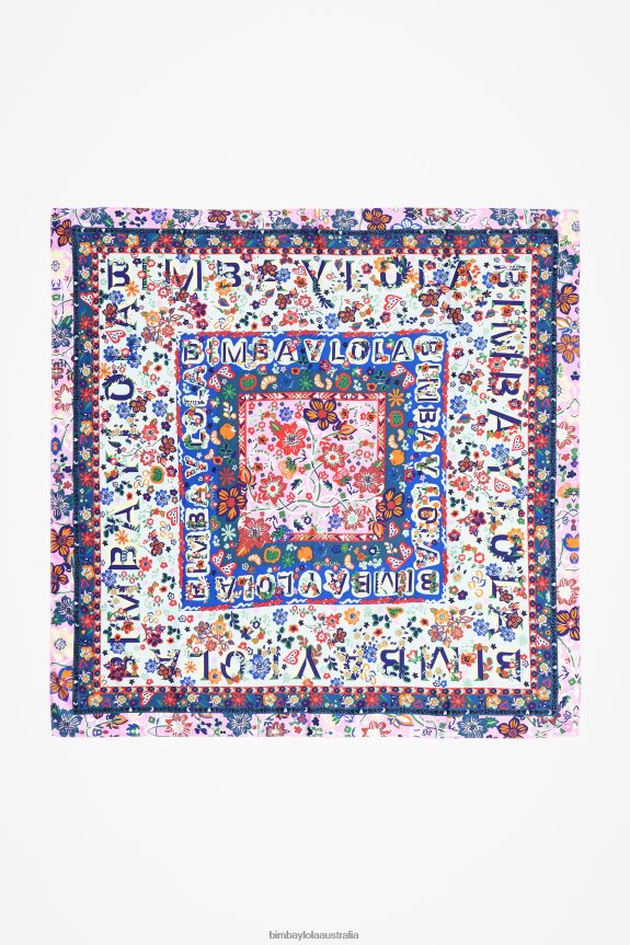 Accessories 4062VZ654 Water Bimba Y Lola Floral And Logos Scarf