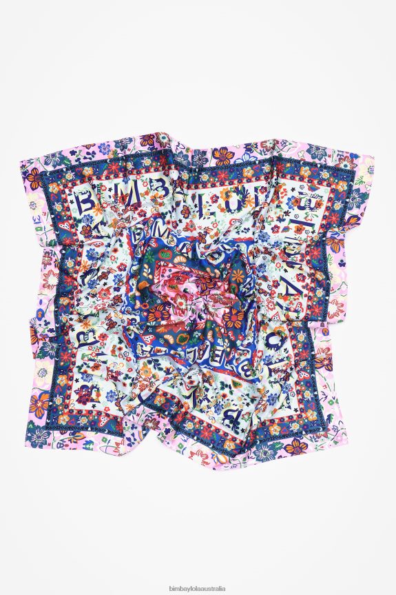 Accessories 4062VZ654 Water Bimba Y Lola Floral And Logos Scarf