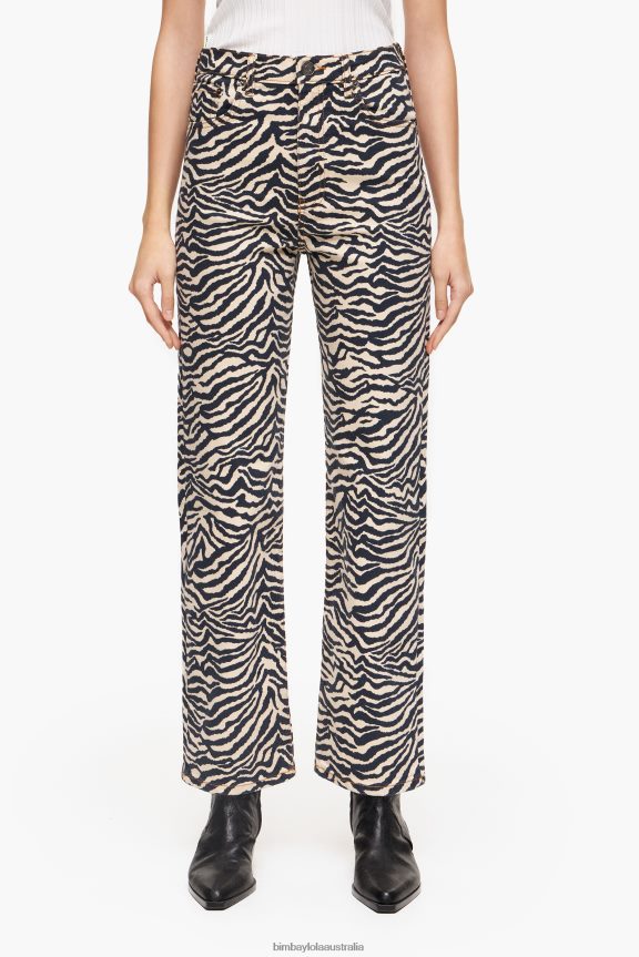 Clothing 4062VZ427 Tiger Bimba Y Lola Straight Cropped- Straight Jeans