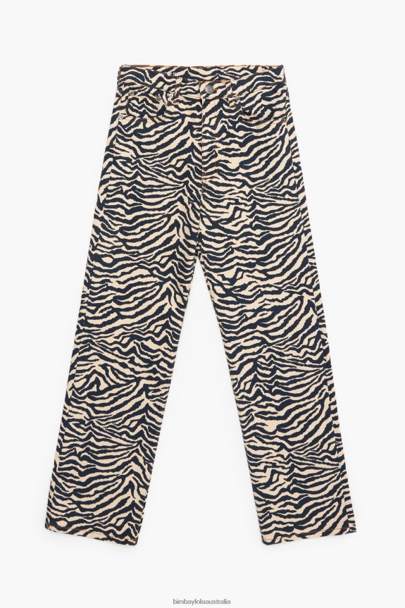 Clothing 4062VZ427 Tiger Bimba Y Lola Straight Cropped- Straight Jeans