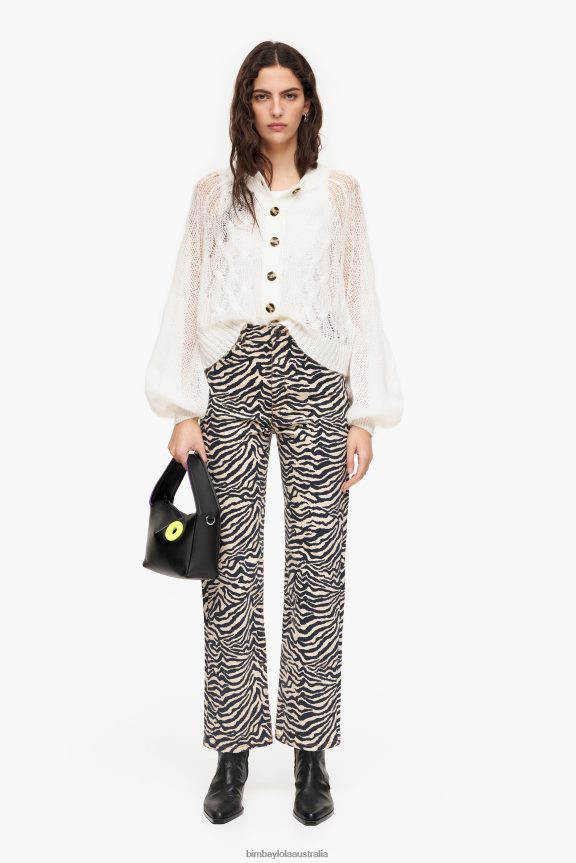 Clothing 4062VZ427 Tiger Bimba Y Lola Straight Cropped- Straight Jeans