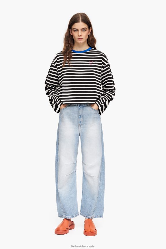Clothing 4062VZ431 Light Blue Bimba Y Lola Barrel - Straight Jeans